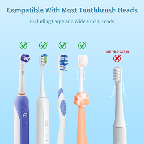 Zyntieu Countdown 4 UV Toothbrush Sanitizer and Holder, Wall-Mounted Electric Toothbrush Cleaner with Air Drying
