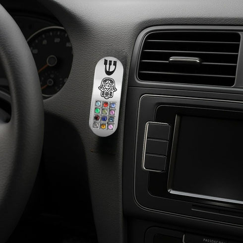 TALISMAN4U Protection CAR MEZUZAH with Hamsa Hoshen Scroll, Travelers Prayer from Israel Jerusalem Art Gift