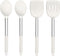 TeamFar Kitchen Utensils, 4 PCS Silicone Cooking Utensils with Stainless Steel Handle for Nonstick Cookware, Non-toxic