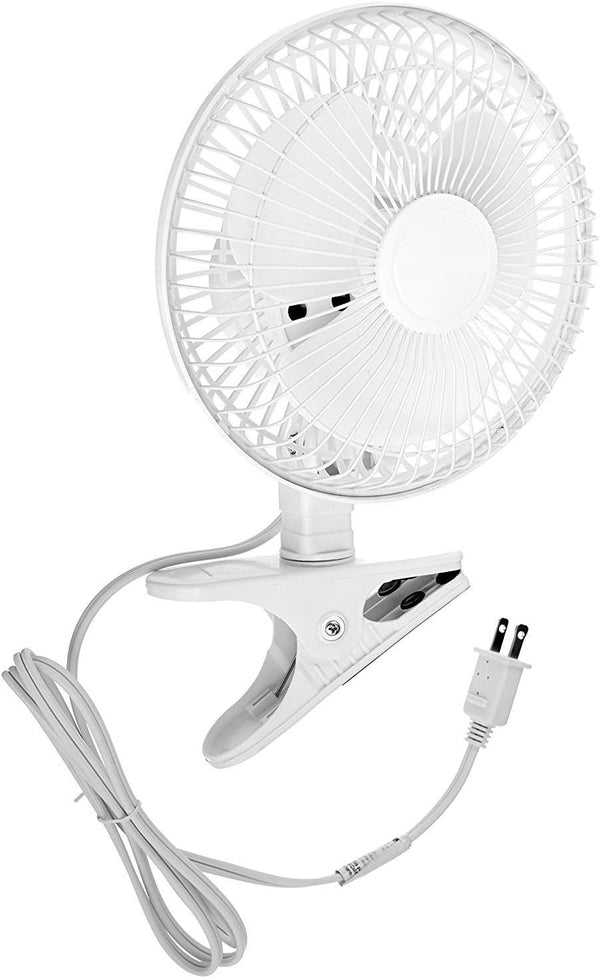 JOEY'Z 6 Inch Clip-On Fan, 2 Speed, Adjustable Tilt, Whisper Quiet with 5.5 Foot Cord