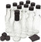 nicebottles Hot Sauce Bottles with Black Caps & Shrink Bands, 5 Oz