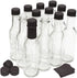 nicebottles Hot Sauce Bottles with Black Caps & Shrink Bands, 5 Oz