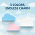 UGQIN Expansion,3 Pack Set Tonie Shelf Metal Mini Cloud Shelf (Blue, Pink, White) for Tonie Figures, Increases Capacity