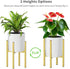 BSTMAI 10 12 13 14 15 16 Inches 8" 16") Metal Plant Stand, Adjustable Size Fits Large Planter Pot,Mid Century