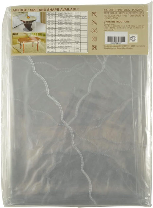 Clear Table Protector Thick Transparent Plastic Tablecloth, Waterproof and Oil-Proof for Round Dinner Table – 54 Inch