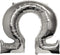 Sorority Shop Omega Greek Letter Balloon - Large 33" x 30" Silver Foil for Celebrations, Parties