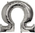 Sorority Shop Omega Greek Letter Balloon - Large 33" x 30" Silver Foil for Celebrations, Parties