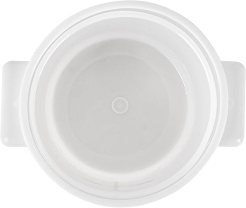 Restaurantware-Met Lux 1 Quart Food Storage Container: White Storage Container with Red Volume Markers, Lids Sold