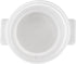 Restaurantware-Met Lux 1 Quart Food Storage Container: White Storage Container with Red Volume Markers, Lids Sold