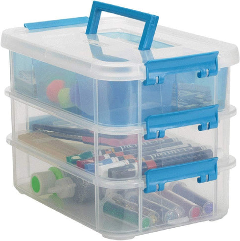 STERILITE Layer Stack & Carry Box, 10-5/8-Inch Storage Solution