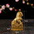 BRABUD 2.8in Fengshui Brass Pair of Fu Foo Dogs Guardian Lion Statues, Housewarming Congratulatory ZD099 Gold