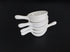 5 Packs 1 Oz Sauce Dish with Handle Grip, White Porcelain Dipping Bowls for Appetizers, Ketchup, BBQ Sauce