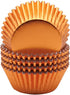 Standard Orange Foil Cupcake Liners, 100-Count Muffin Baking Cups for Party and More