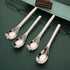 Thick Heavy Weight Dinner Soup Spoons, Stainless Steel Tablespoons, Chinese Silver Spoon, Set of 4 Heavy Duty Asian