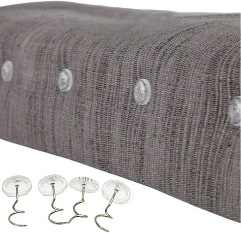50 Pieces Upholstery Tacks - Twist Pins for Slipcovers and Bedskirts with Clear Head Screw Nail