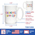 Grandpa's Sippy Cup - Fun Coffee Mug Gift for Grandfathers, Large 15oz White Ceramic
