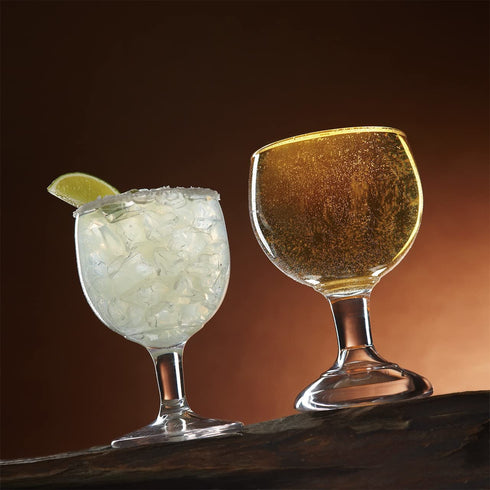 G.E.T. GOB-20-1-SAN-CL-EC Shatterproof Heavy-Duty Plastic Margarita Beer Schooner