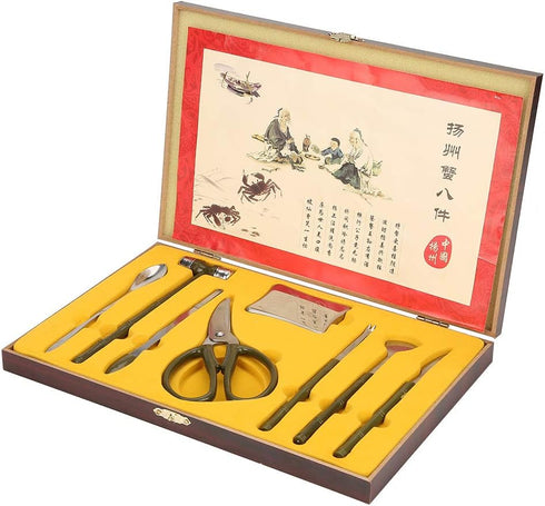 Walfront 8PCS Lobster Crab Cracker Tools Stainless Steel Seafood Claw Tool Set