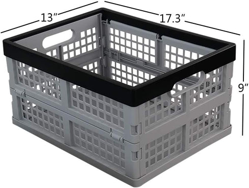Eagrye 32 Set 3 L Collapsible Storage Crate, Folding Storage Crates