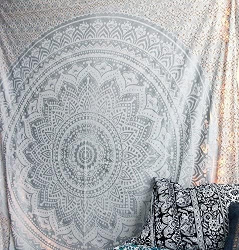 Popular Handicrafts Tapestry Wall Hanging, Ombre Hippie Mandala Bohemian Hippy Indian Tapestries Bedspread 54 x 60