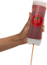 NoDrip FIFO Tomato Sauce Bottle 18oz BPA-Free Refillable Squeeze Dispenser with White