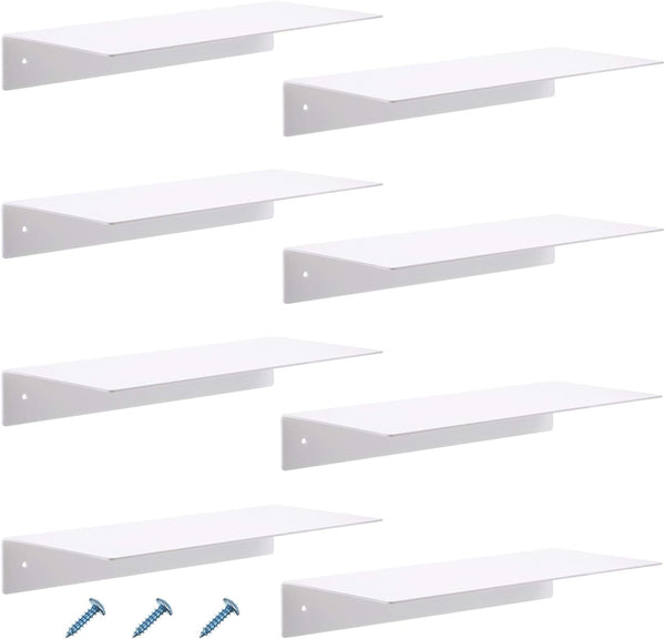 Blulu 8 Pcs Acrylic Floating Shelf, Invisible Wall Mounted Shelf for Book
