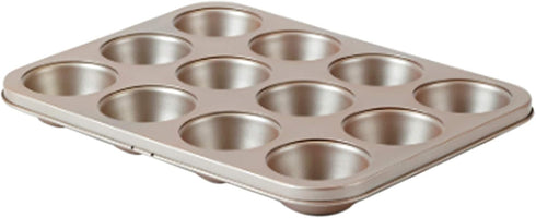 David Burke Kitchen Commerical Weight 12 Cup Muffin Pan Bronze Bakeware by David Burke