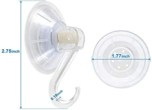 Clear Plastic Suction Cup Hook, oobest 6 Pack Ultra Heavy Duty Hooks, Strong Power Lock, Waterproof, Oil-Proof for