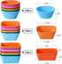 Silicone Bento Lunch Box Dividers, 3 Shapes of Round, Square & Rectangle for Baking