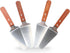 4 Pcs Stainless Steel Pizza Servers with Wooden Handle, Triangular Spade Pastry Spatula for Cake, Tart, Pie, and Pizza