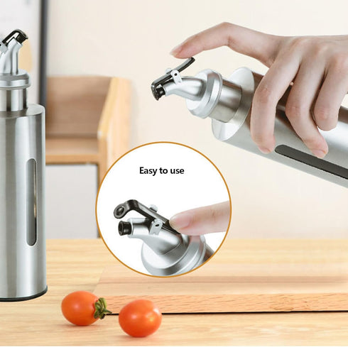 Set Kitchen,9.9oz Carafe(290ml) FEOOWV Olive Oil and Vinegar Dispenser Bottle for Clear Plastic Olive Oli with Pourers