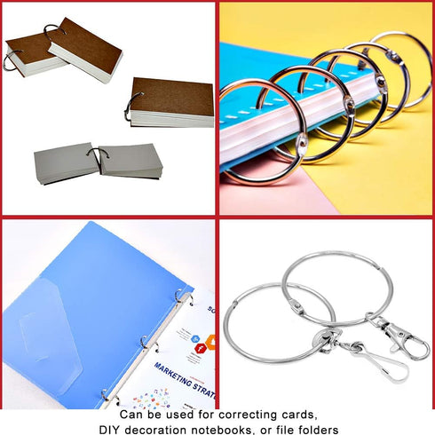 Coideal 20 Pack Metal Shower Curtain Rings, 2 Inch Large Silver Round Loop for Hanging Drapes