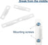 Sratte Curtain Rod Bracket, Single Bracket Hardware, Wall Bracket Hooks with Screws for Kitchen Accessories (White, 20