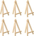 PATIKIL 5.9" Mini Wooden Easel Stand, 6 Pack Table Use Adjustable Triangle Holder for Photos, Canvases