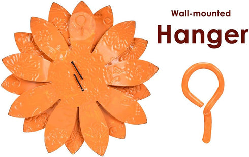 YEAHOME Sunflower Wall Decor - 9 inch Metal Flower Art Decorations, Set of 3 Handmade Hanging for Home, Indoor or