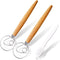 2-Pack Danish Dough Whisk, 13-Inch Bread Whisk with Stainless Steel Ring for Sourdough, Pizza, Pastry, and Cookies