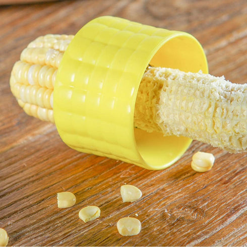 AKOAK 1 Pack Stainless Steel Corn Thresher, Corn Separator Kitchen Tool (Yellow)