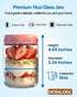 16oz 4Pack (16 OZ-4-2) Glass Overnight Oats Jars Containers with Airtight Leakproof Lids, Reusable Mason Jars for Meal