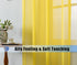 WPM Yellow Sheer Curtains 58" Wide x 84" Long, 2 Panels Rod Pocket Voile Livingroom Window Treatment