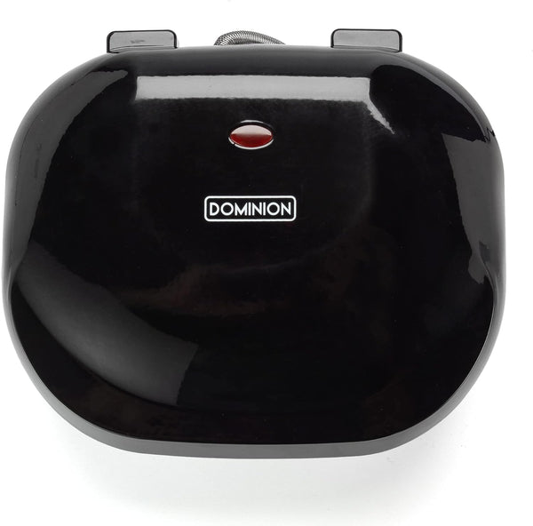 Dominion Classic Plate Electric Indoor Grill - 2-Serving Panini Press, Easy Storage & Clean, Black