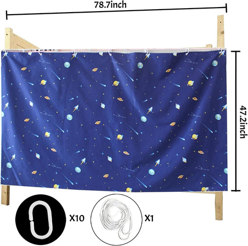 JIAHG Bunk Bed Curtains for Students Dormitory - Single Bed Tent Curtain, Blackout Cloth, Mosquito Protection
