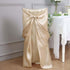 Efavormart Beige Chair Covers for Party 1 PCS Satin Self Tie Universal