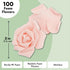 Juvale Artificial Roses for Wedding Decor - 3-Inch Pink, 100 Pack Realistic Flowers for Centerpieces