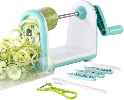 Ourokhome Zucchini Noodle Maker Spaghetti Spiralizer - 5 Blades Vegetable Slicer for