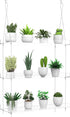 ZerzSemp 3-Tier 16 Inch Hanging Clear Plant Shelves for Windows, Acrylic Window Wall Plant Stand Shelf for Kitchen