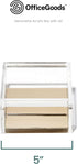 OfficeGoods Acrylic Desk Organizer w/Gold Base – Elegant Odds & Ends Box for Home or Office, Large
