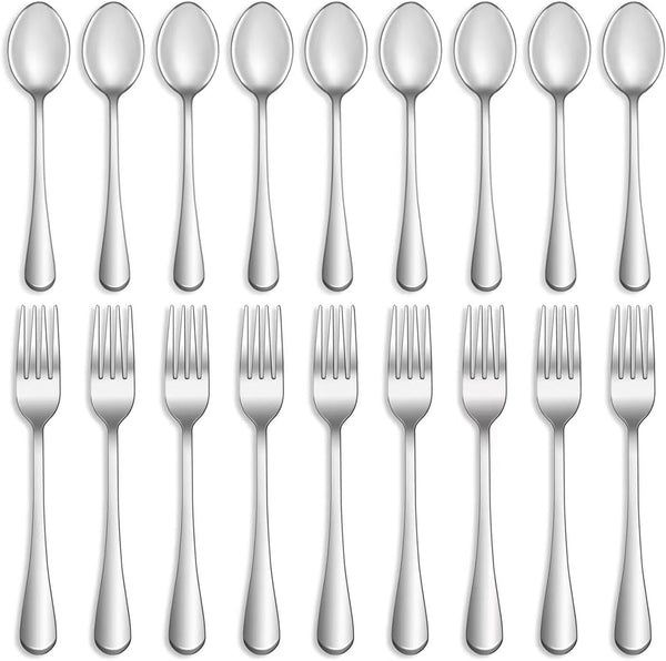 12 Pcs Forks and Spoons Silverware Set, Food Grade Stainless Steel Flatware for Home and Kitchen, Dishwasher Safe