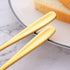 Stainless Steel Cheese Dessert Knives, Set of 6, Breakfast Butter Knife, Slicer Sandwich Spreader (Gold)