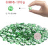 YIYA Green Flat Marble Decorative Beads, Glass Gems for Home Decoration, Vase Filler, Fish Tank Bottom Decoration