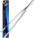 JETKONG 12-Inch Fine Tweezer Tongs, Long Cooking Tweezers in Stainless Steel for Kitchen Use